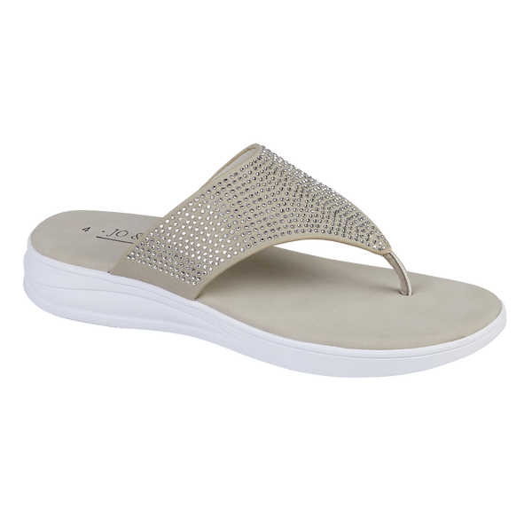 LADY WOMEN STONE COMFORT TOE POST LADIES SUMMER SANDALS