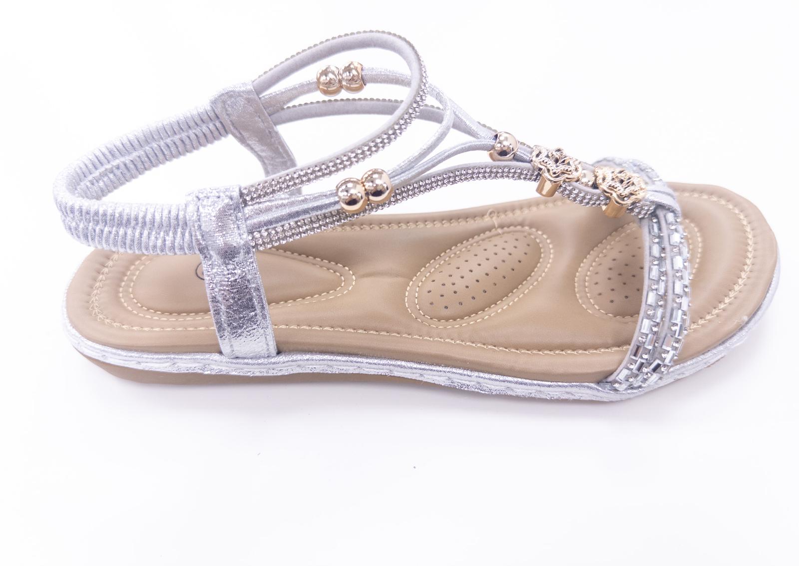 HQ-152 LADIES SILVER SUMMER SANDALS