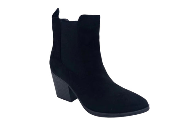 LS8380 LADIES ELASTIC FEATURE COWBOY ANKLE BOOT