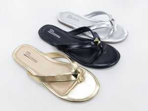 ML-05 LADIES SUMMER TOE POST SLIDERS/SANDALS