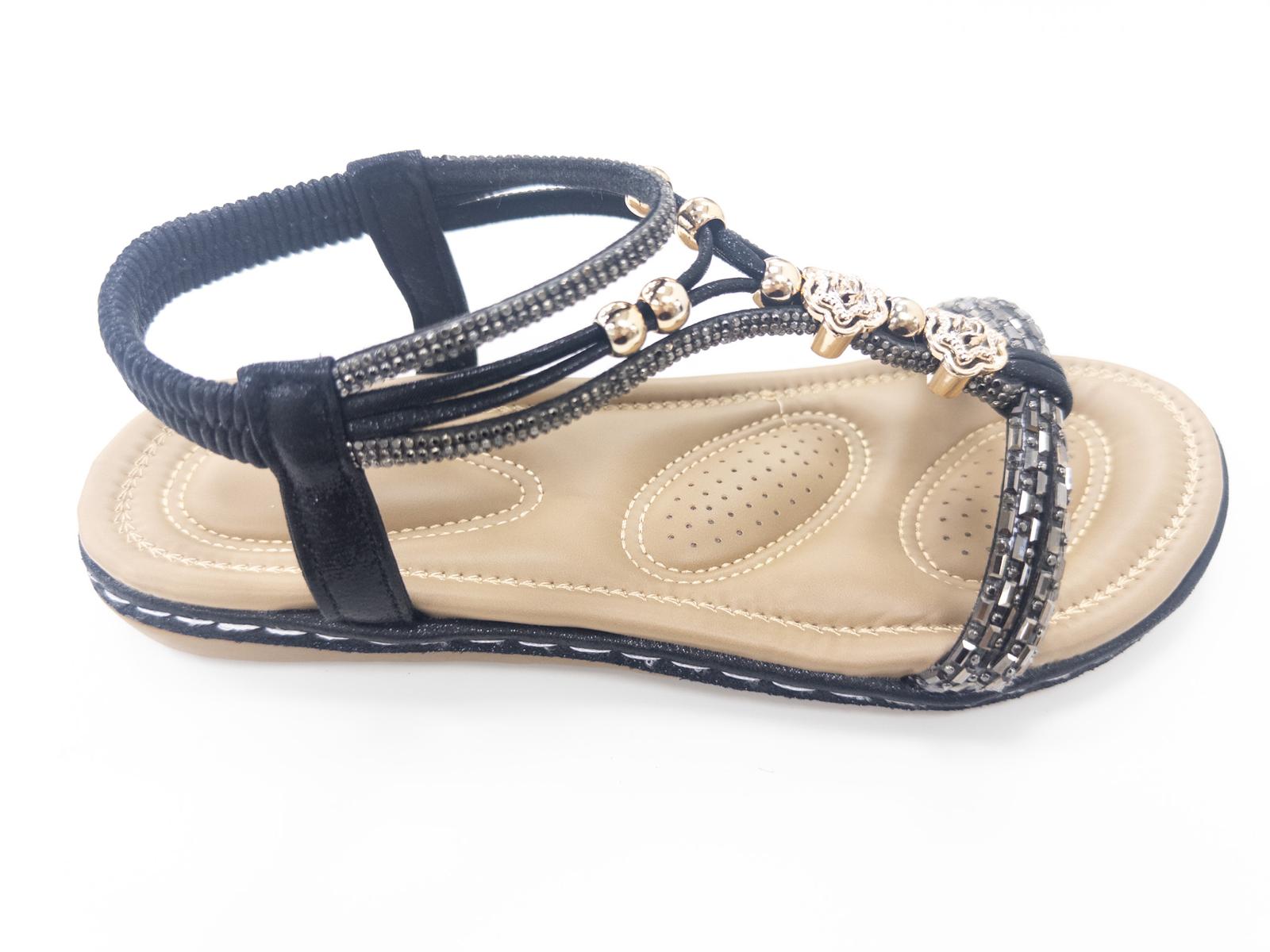 HQ-152 LADIES BLACK SUMMER SANDALS