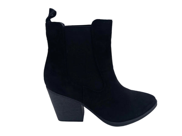 LS8380 LADIES ELASTIC FEATURE COWBOY ANKLE BOOT