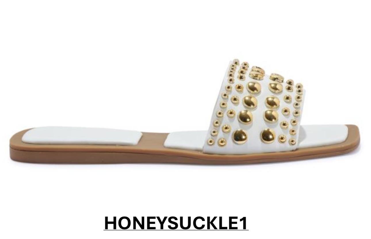 HONEYSUCKLE1 LADIES WHITE SUMMER SANDLAS