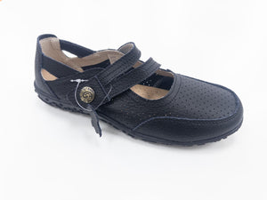 ADELE BLACK LADIES CASUAL VELCRO SHOES