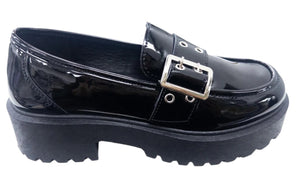 LS8806 LADIES/GIRLS BUCKLE STRAP LOAFER