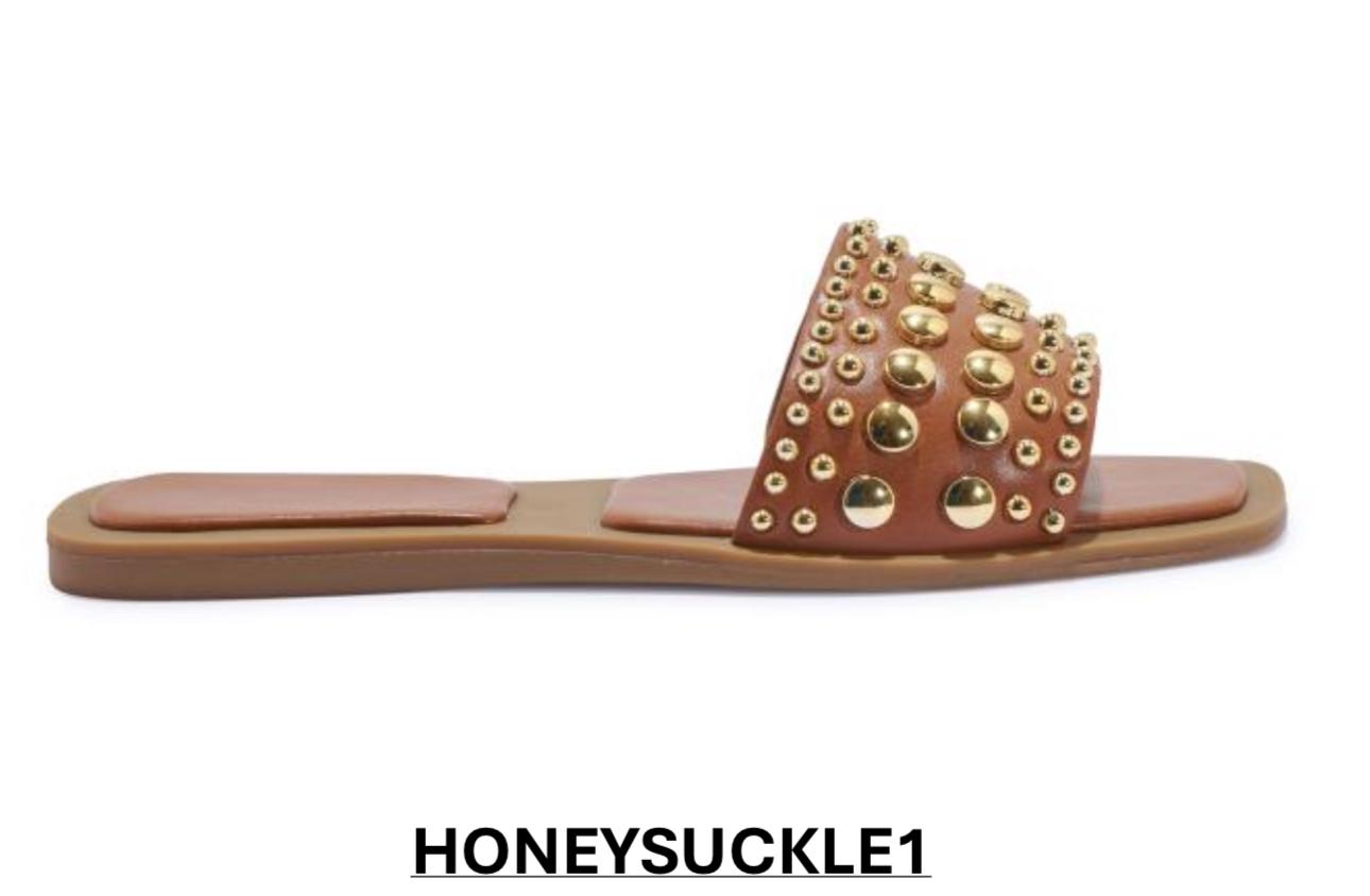 HONEYSUCKLE1 LADIES TAN SUMMER SANDLAS