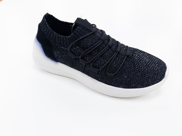 L752 Ladies Stretch Slip-On Casual Fleck Stretch Textile Trainers