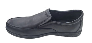 BUTTERO SLIP ON BLACK LEATHER SHOES