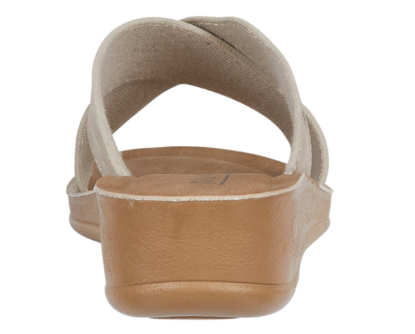 WOMEN EMPRESS Ladies diamante lightweight cross over mule with diamante trim