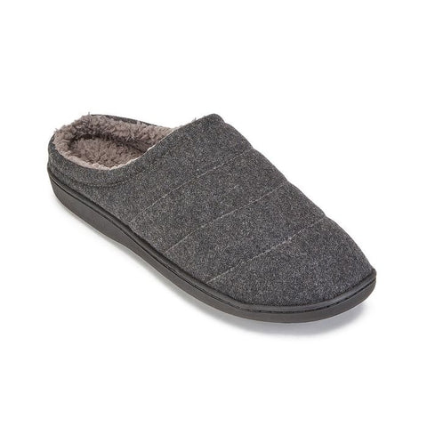LS5560 MENS GYSL GREY FLEECE FULL TOE MULE