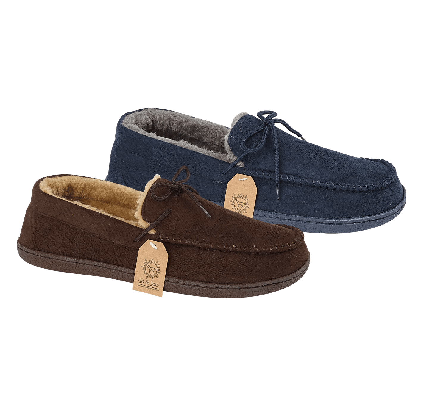 Malcom Navy/brown Mens slippers