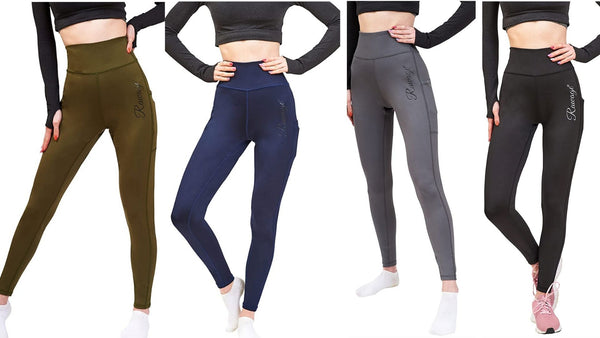 Rawage Women Leggings with Pockets for Women, Yoga Leggings Womens High Waisted Tummy Control, Women Sports Gym Leggings Yoga Pants