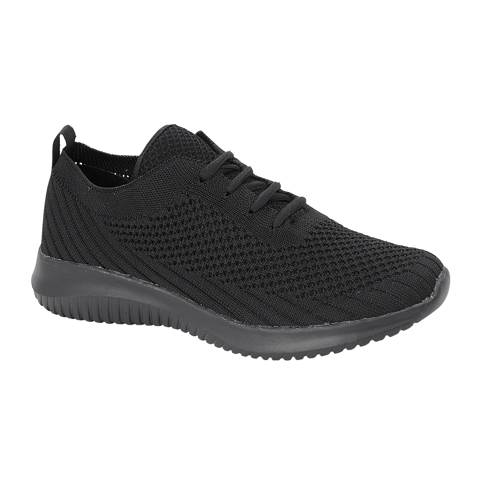 TRINITY LADIES BLACK TRAINERS