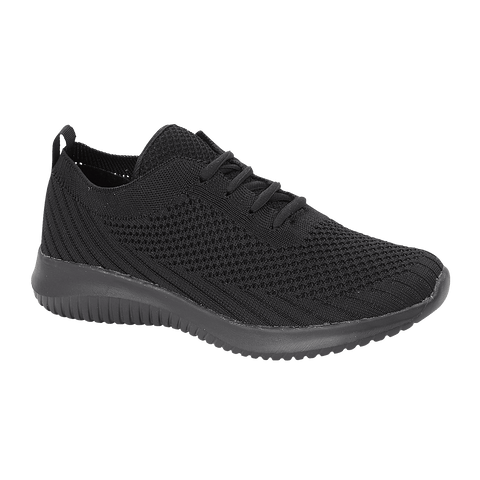 TRINITY LADIES BLACK TRAINERS