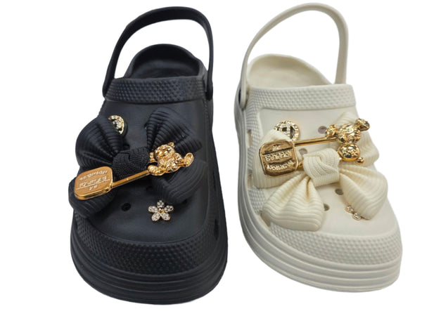 M-527 WOMEN BOW CLOGS LADIES SANDLAS