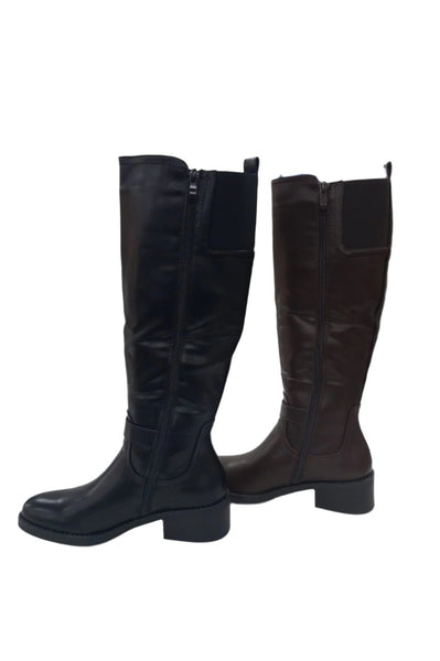 68178 LADIES BUCKLE DETAIL LONG LEG WINTER BOOT