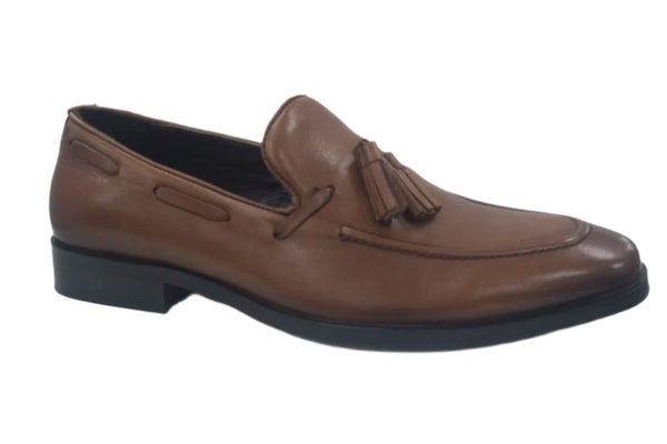 MENS BROWN ORIGINAL LEATHER FORMAL/CASUAL TASSELS SLIP ON SHOES