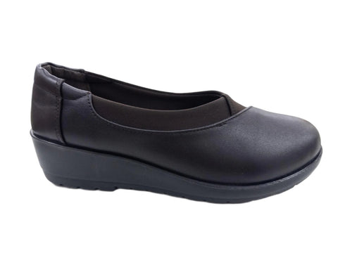 TLH-20 LADIES CASUAL BROWN SLIP ON SHOES