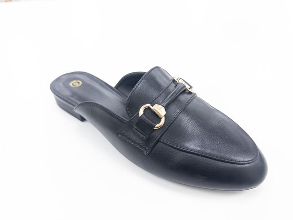 LS5017 LADIES SADDLE TRIM SLIP ON MULE