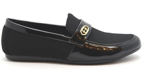 M-1038 MENS BLACK CASUAL SMART PARTY LOAFERS