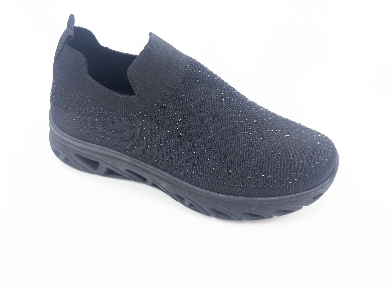 EV-338 BLACK LADIES TRAINERS