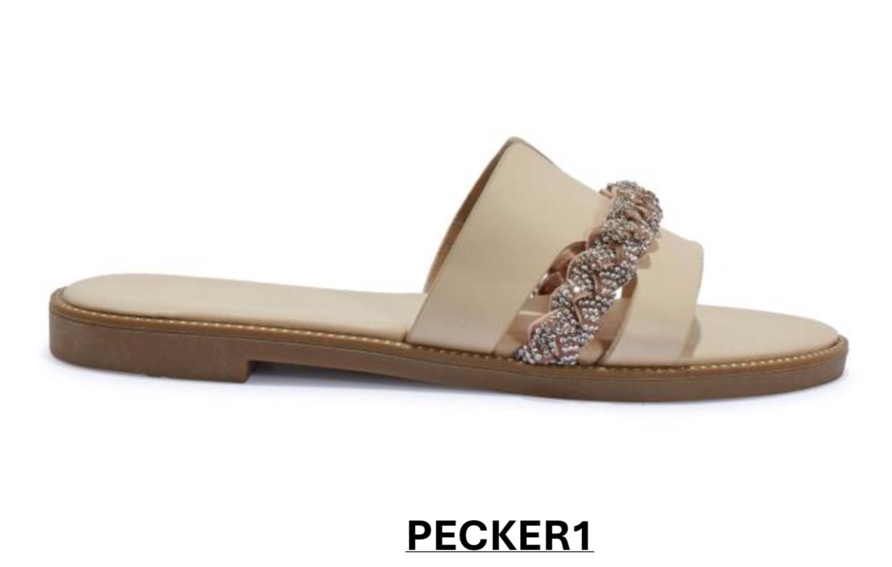 PECKER1 LADIES NUDE SUMMER SANDALS