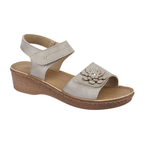 HIBISCUS TAUPE LADIES SUMMER SANDALS