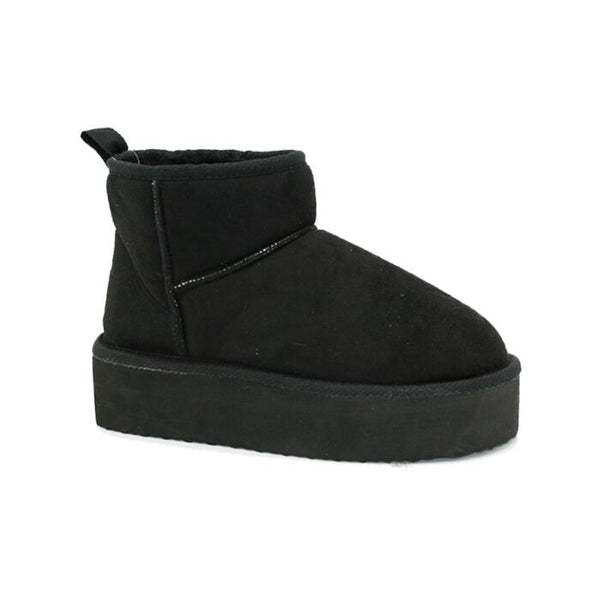 LS7980 LADIES EVA FLATFORM WINTER ANKLE BOOTS