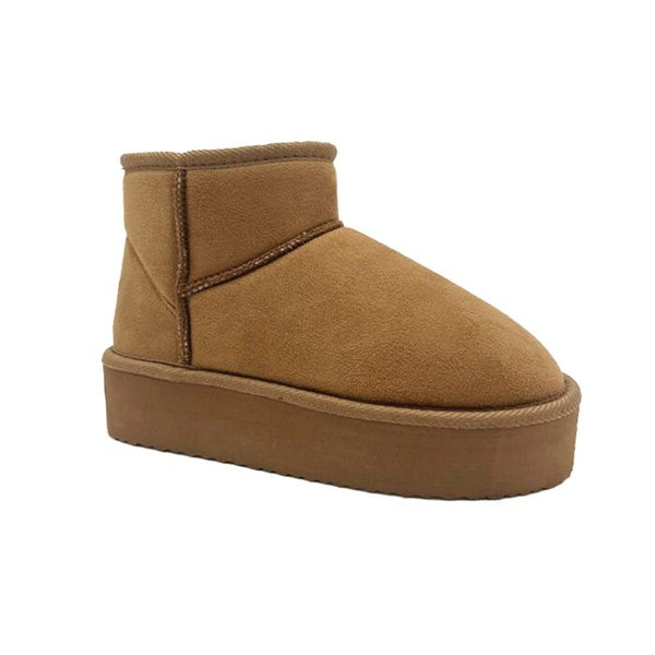 LS7980 LADIES EVA FLATFORM WINTER ANKLE BOOTS