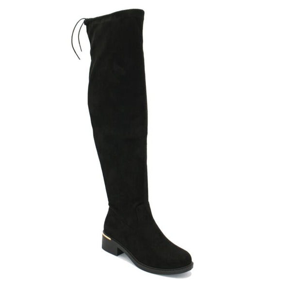 LS8054 LADIES LONG LEG STRETCH BOOT WITH GOLD HEEL