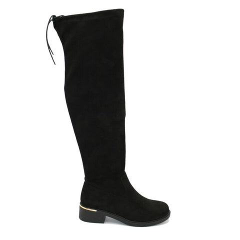 LS8054 LADIES LONG LEG STRETCH BOOT WITH GOLD HEEL