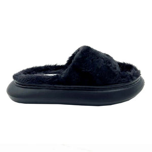 LS8757 LADIES PLUSH FAUX FUR MULE