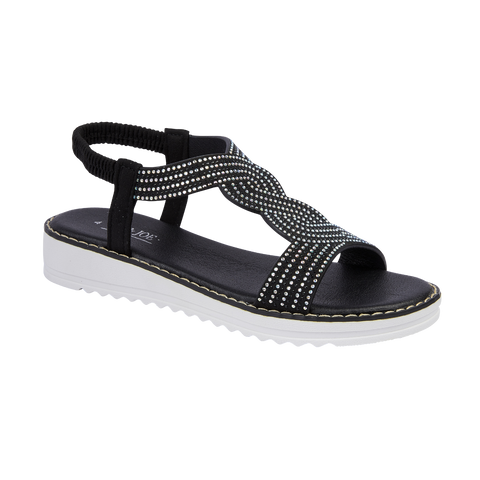 MARIPOSA BLACK LADIES SUMMER SANDALS