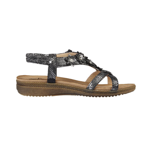 NAPOLI BLACK LADIES SUMMER SANDALS