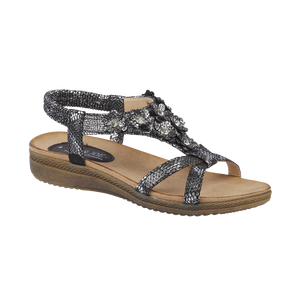 NAPOLI BLACK LADIES SUMMER SANDALS