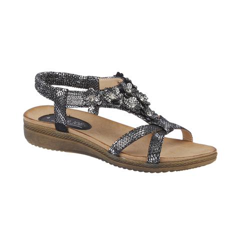 NAPOLI BLACK LADIES SUMMER SANDALS