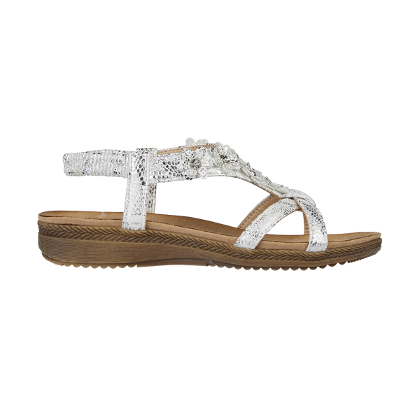 NAPOLI SILVER LADIES SUMMER SANDALS