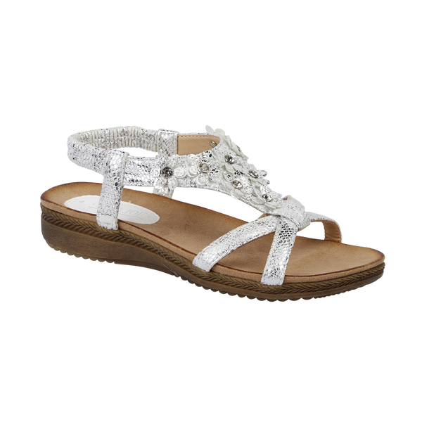 NAPOLI SILVER LADIES SUMMER SANDALS