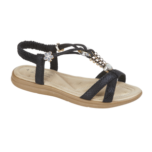 OPHELIA BLACK LADIES SUMMER SANDALS