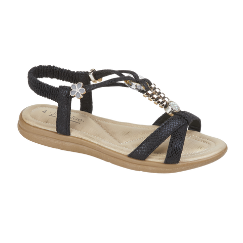 OPHELIA BLACK LADIES SUMMER SANDALS