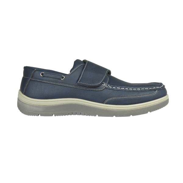 Plymouth - Mens slip on loafer with velcro