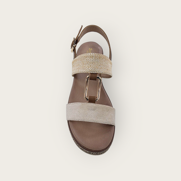 WOMEN S265 LADIES WEDGE PLATFORM BUCKLE SANDALS