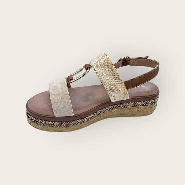 WOMEN S265 LADIES WEDGE PLATFORM BUCKLE SANDALS