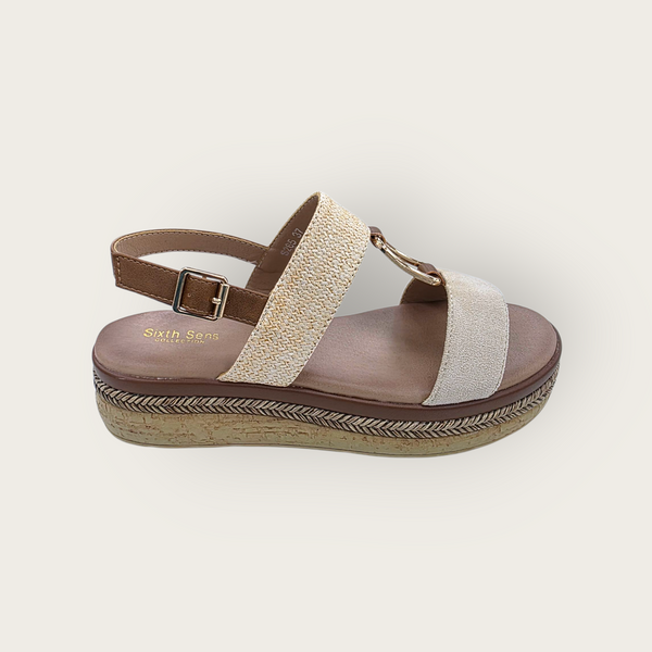 WOMEN S265 LADIES WEDGE PLATFORM BUCKLE SANDALS