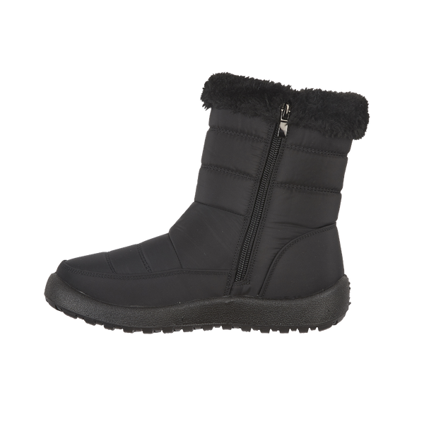 SPRUCE Ladies fleecy ankle boot with touch and close strap winter snow boots