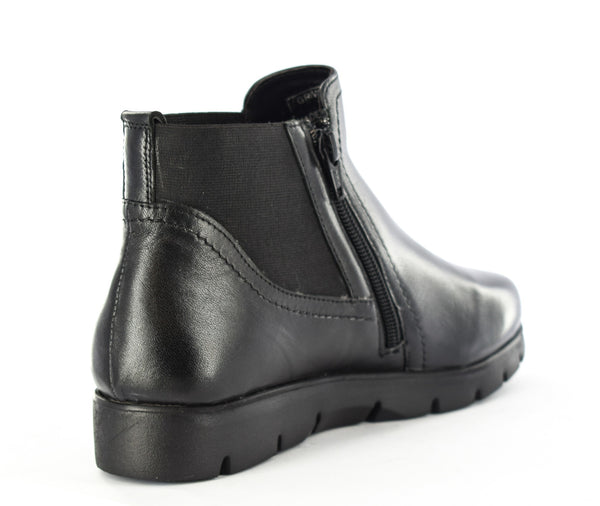 Ladies Black Leather Inside Zip Chelsea/ Ankle Boot