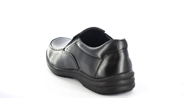 Mens Genuine Leather Slip On Shoes Black