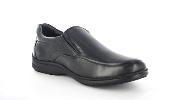 Mens Genuine Leather Slip On Shoes Black