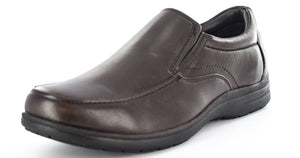 Mens Genuine Leather Slip On Shoes Brown