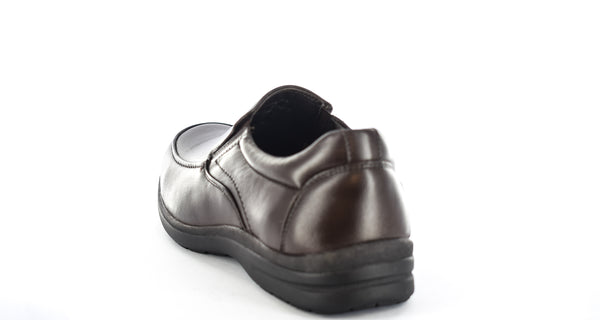 Mens Genuine Leather Slip On Shoes Brown